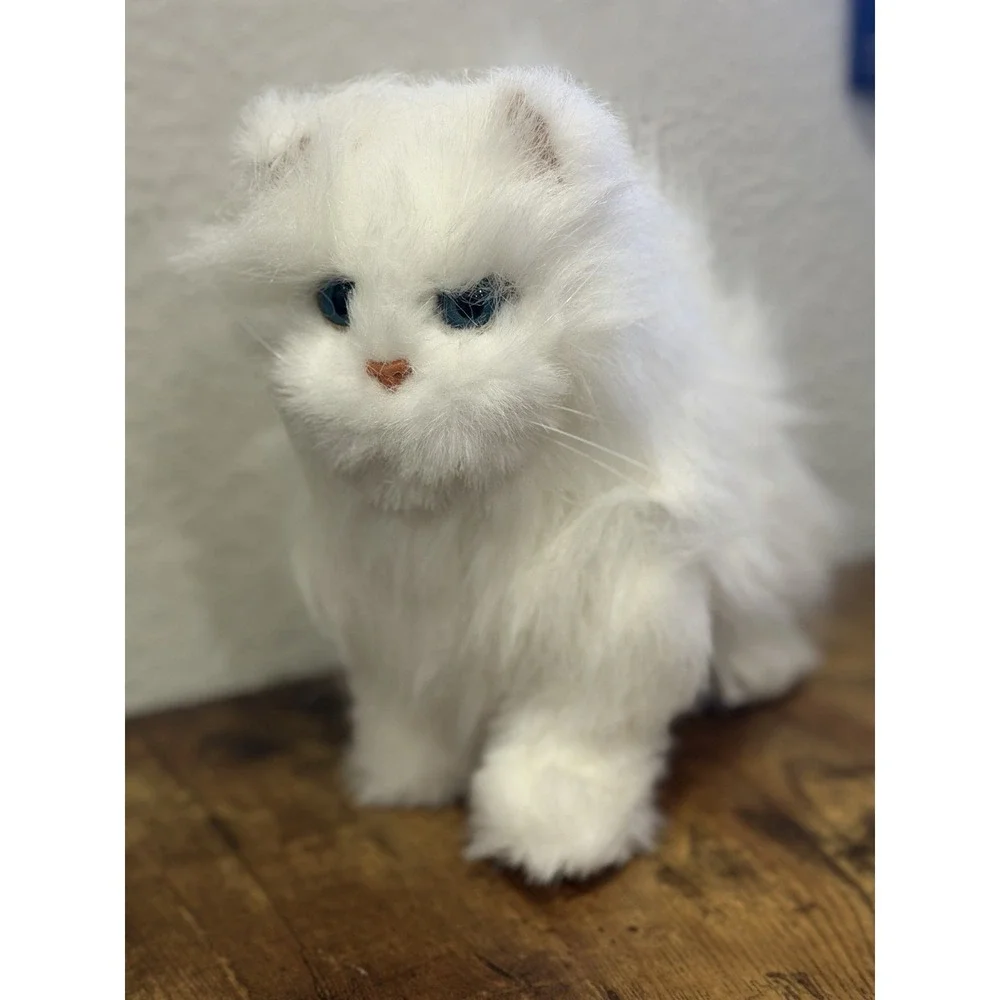 2009 Hasbro FurReal Friends Lulu Walking White Plush Kitten Kitty Cat 9
